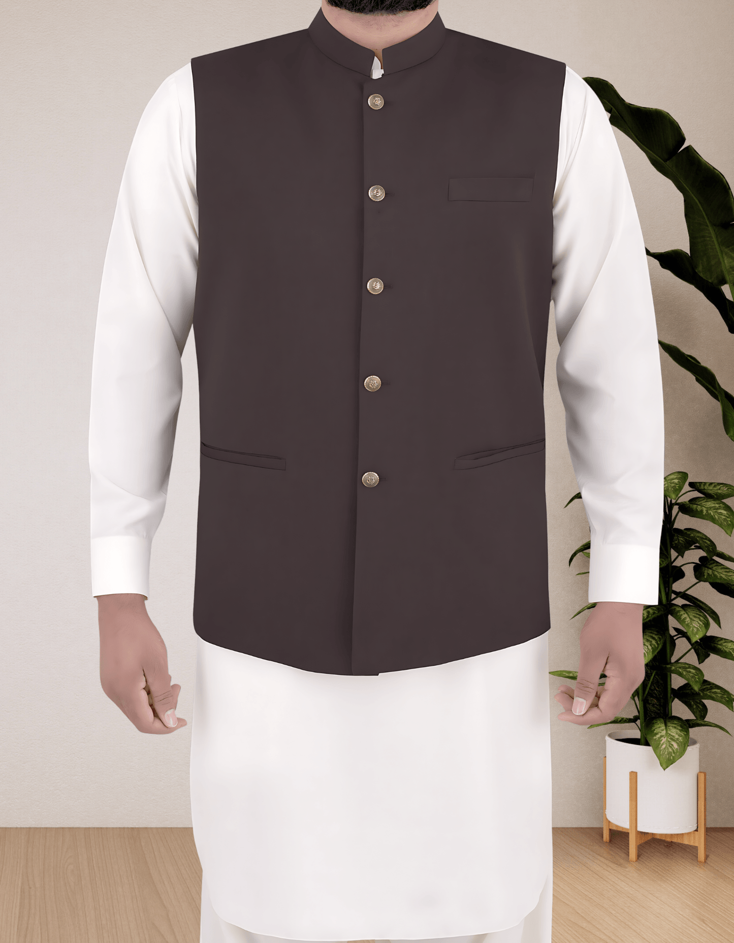 Chocolate - Waistcoat/Gilet - UniWorth Collectie