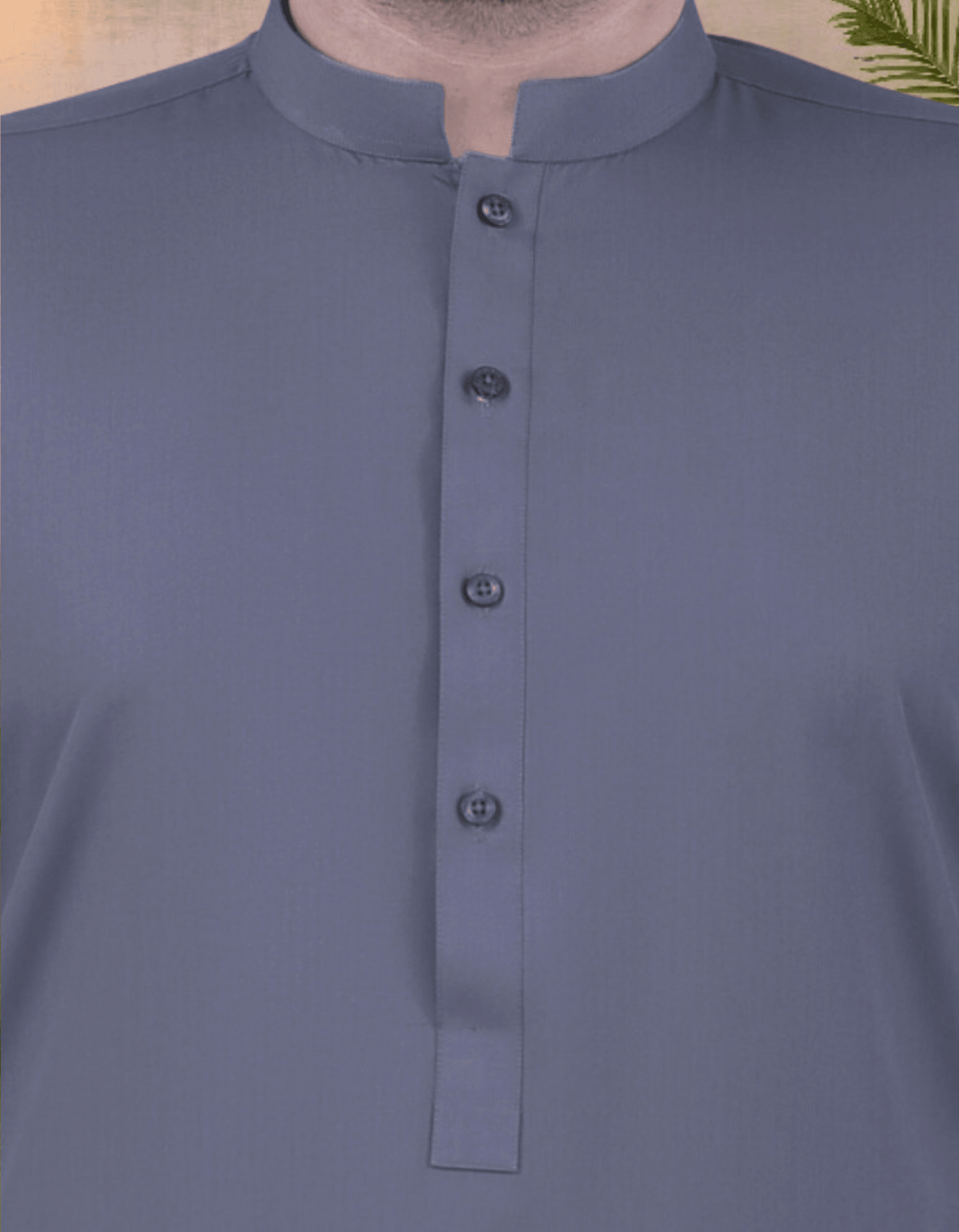 Grijs - Shalwar Kameez - Bandkraag - Saqafat Collectie