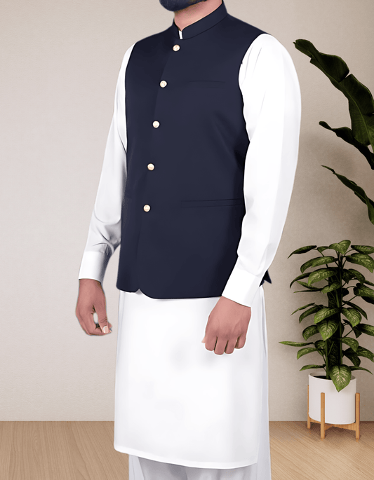 Navy Blauw - Waistcoat/Gilet - UniWorth Collectie