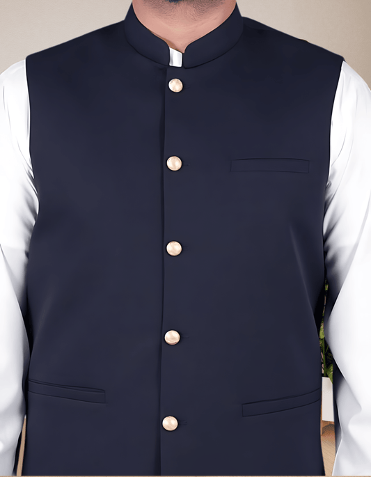 Navy Blauw - Waistcoat/Gilet - UniWorth Collectie