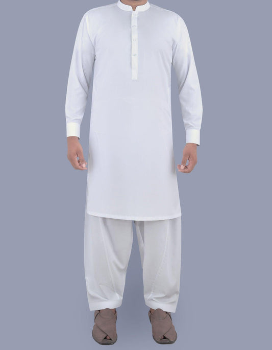 Off white - Shalwar kameez  - Bandkraag - Saqafat collectie