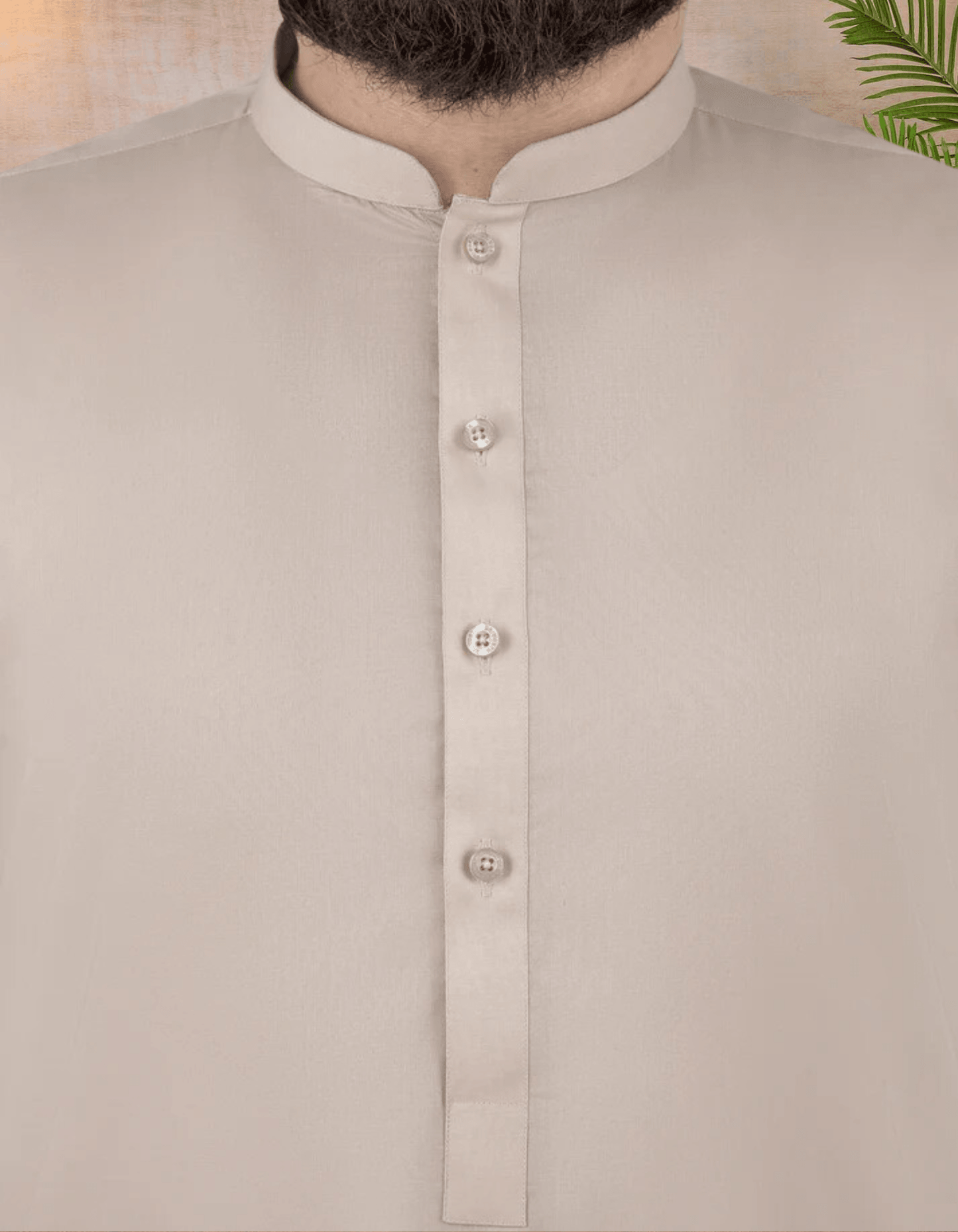 Beige - Shalwar kameez - Bandkraag - Saqafat collectie