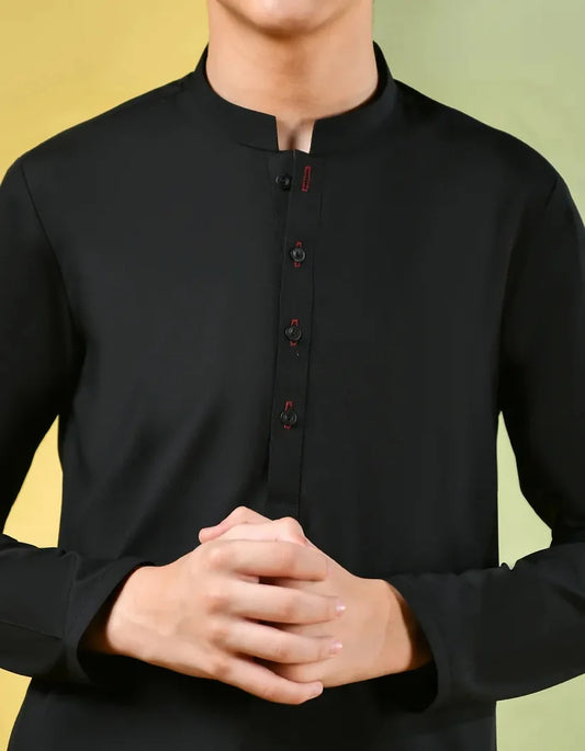 Black Kameez Shalwar for Boys | J. Junaid Jamshed