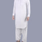 Effen wit - Shalwar kameez - Gewone kraag - Saqafat collectie