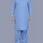 Lichtblauw - Shalwar kameez - Bandkraag - Saqafat collectie