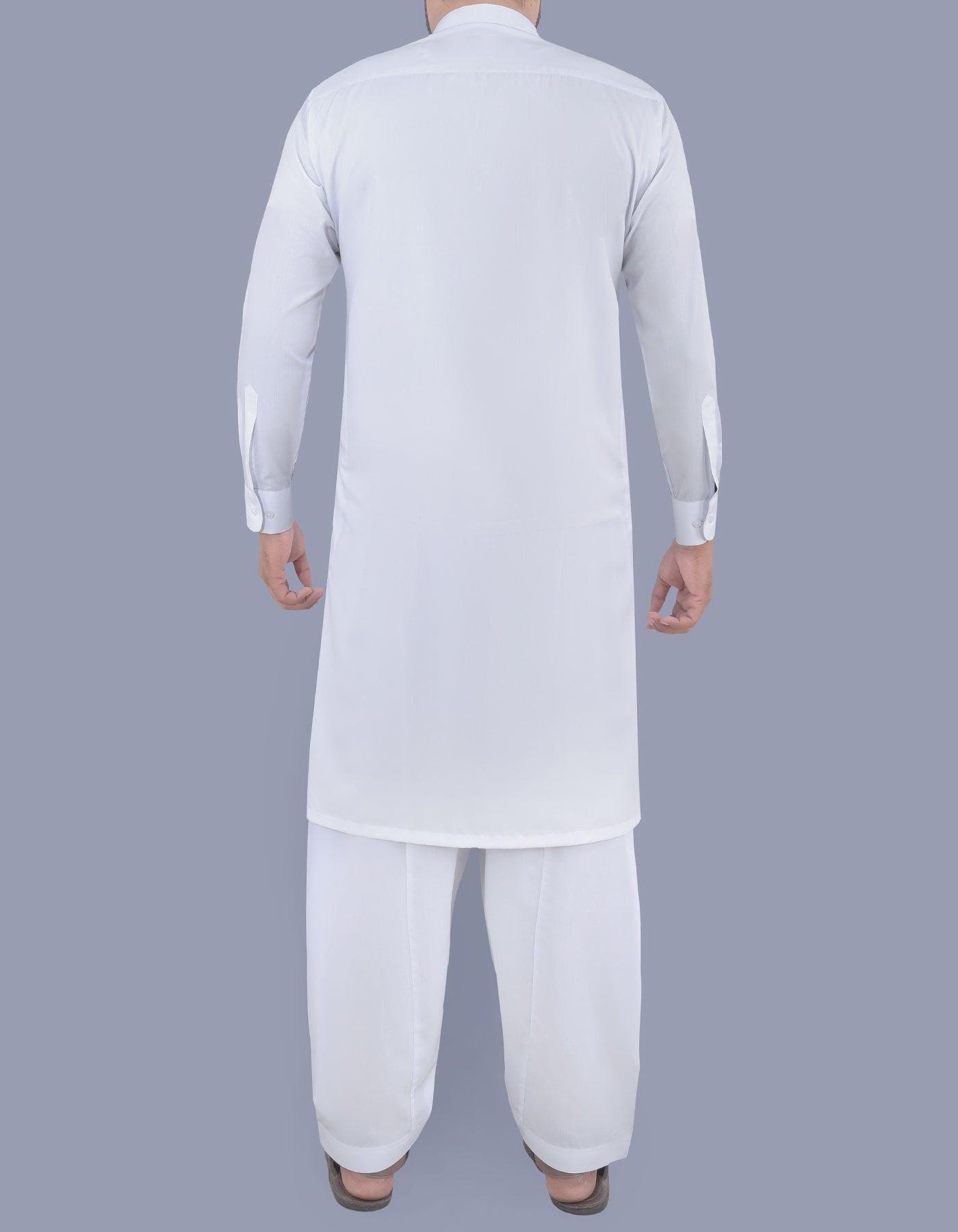 Off white - Shalwar kameez  - Bandkraag - Saqafat collectie