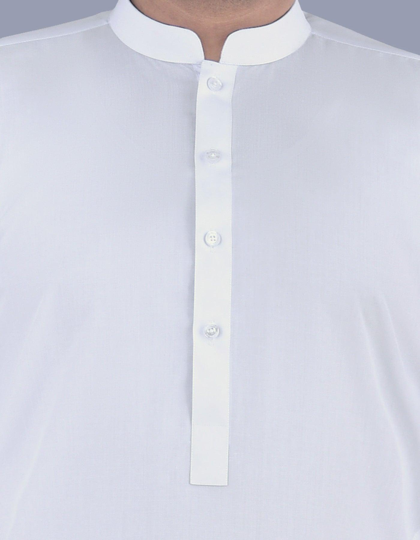 Off white - Shalwar kameez  - Bandkraag - Saqafat collectie