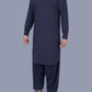 Navy Blauw - Shalwar kameez - Bandkraag - Saqafat collectie