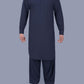 Navy Blauw - Shalwar kameez - Bandkraag - Saqafat collectie