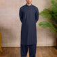 Navy Blauw - Shalwar kameez - Bandkraag - Saqafat collectie