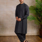 Zwart - Shalwar kameez - Bandkraag - Saqafat collectie